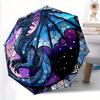 1pc StainedGlass Dragon Automatic Open/close Umbrella, 8-Rib Sturdy Structure, Portable Travel Umbrella, Parties, Everyday Use, Outdoor Acce