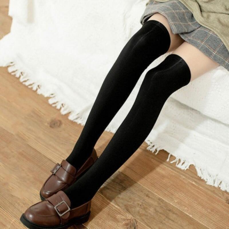 Fleece leggings, overknee socks, velvet winter socks, and leg warmers black