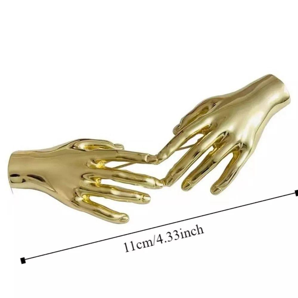 Hand Shape Palm Hand Brooch Gold Silver Punk Pin Brooches Fashion Hyperbole Brooches  Men Women