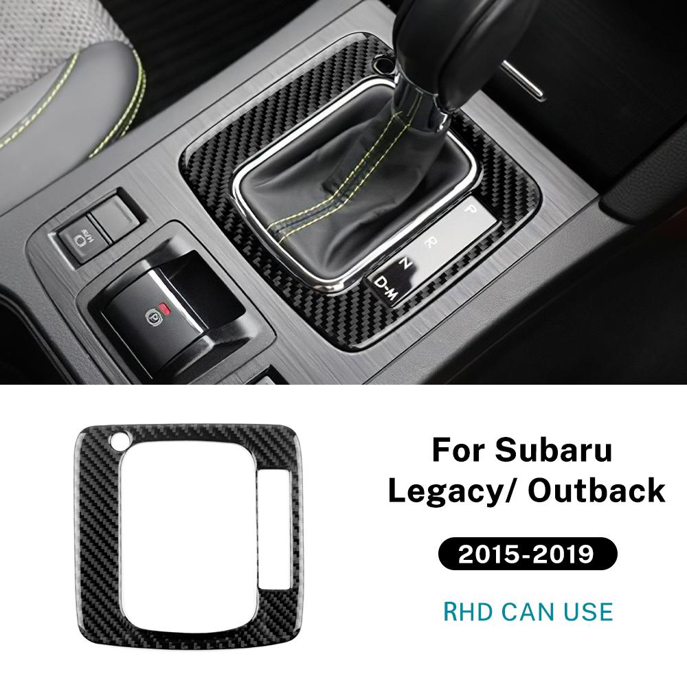 Real Carbon Fiber For Subaru Legacy Outback 2015 2016 2017 2018 2019 Accessories LHD RHD Car Gear Shift Panel Sticker Trim