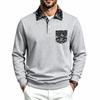 Men S Casual Long Sleeve Fleece Hoodless Sweatshirt With Paisley Pattern