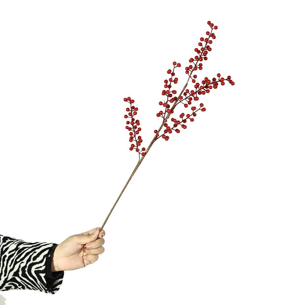 Fa Cai Fruit Red Berry Holly Red Fruit Fake Flower Simulation Desktop Living Room New Year'S Decoration Wedding Room Housewarming Ornament Lucky