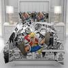 Luffy 3D Bettbezug Herren Damen/Kinder KID Druck One Piece Cartoon Bettwäsche Set Bettdecke Bett Weich