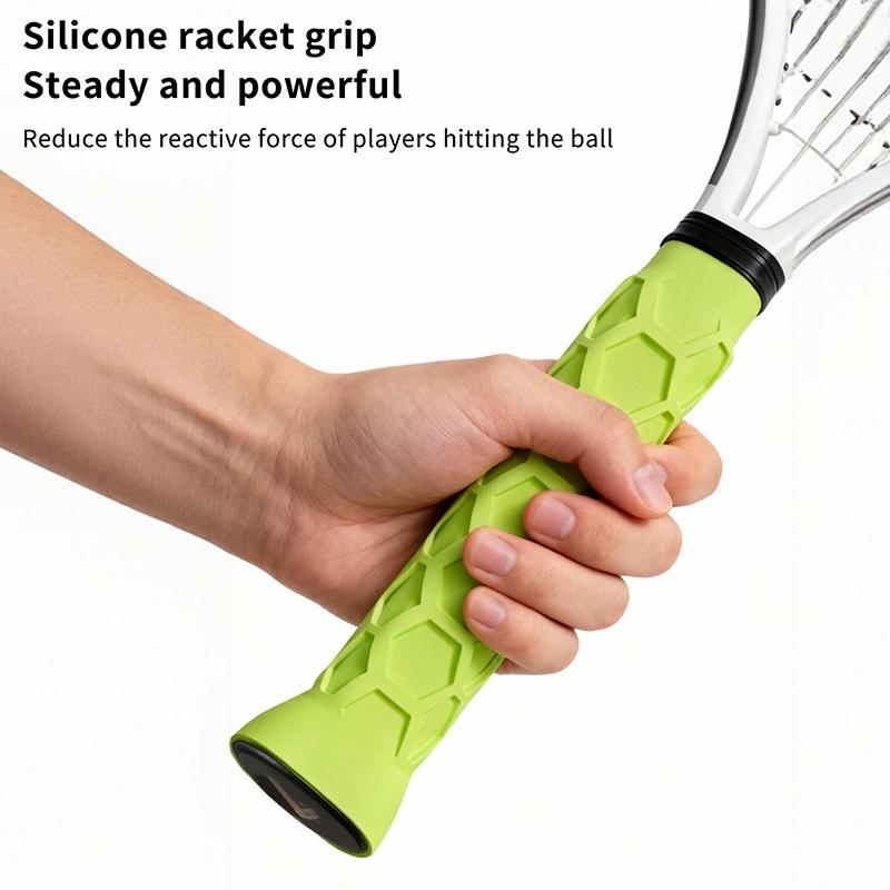Silicone Hexagonal Grip Pickleball Paddle Handle Wrap Anti-Slip Comfortable Protective Cover Honeycomb Handle Protection Cover