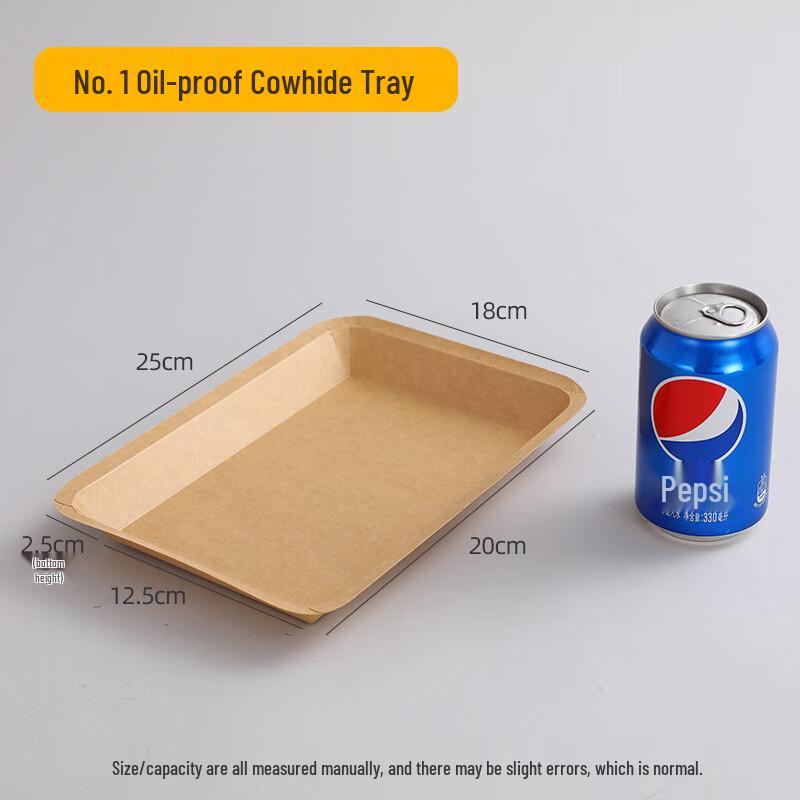 Pabei Rectangular Disposable Kraft Paper Serving Tray