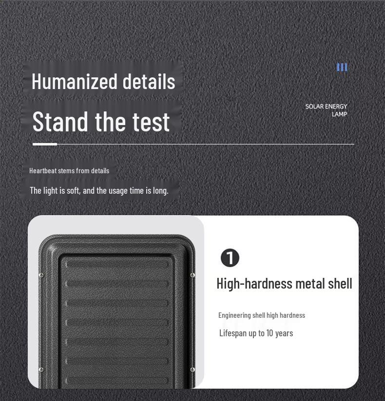 Rural Solar LED Street Light with High Power, Waterproof & Lightning Protection for Outdoor Courtyards and Home Use