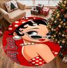 Betty Boop Pattern Round Rug, Indoor/Outdoor Mat, for Picnic, Gameroom, Bedroom, Office, Living Room, Home Decor Carpet, Birthday Gift