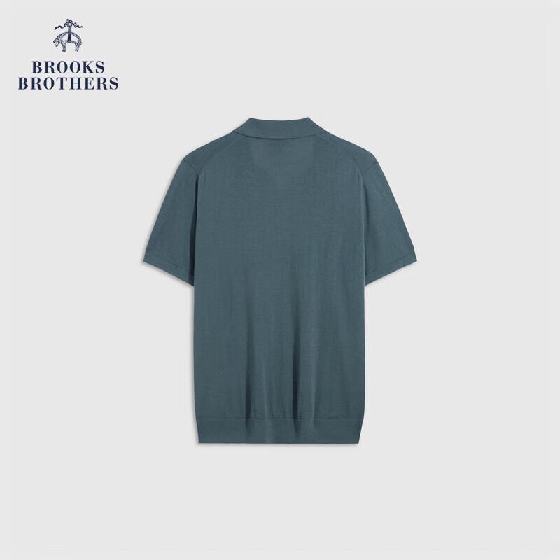 Мужская однотонная рубашка-поло из мериносовой шерсти Brooks Brothers M