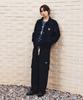 Seteo Cargo Wide Sweatpants Black