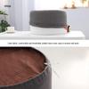 Round Fabric Stool with Linen and Tatami Mat - Washable Cushion for Living Room.