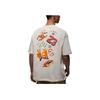 Jordan Logo Print Loose Cotton Crew Neck Short Sleeve T-Shirt With Drop Shoulder In American Vintage Style Men Tops Sail-White FJ7685-133