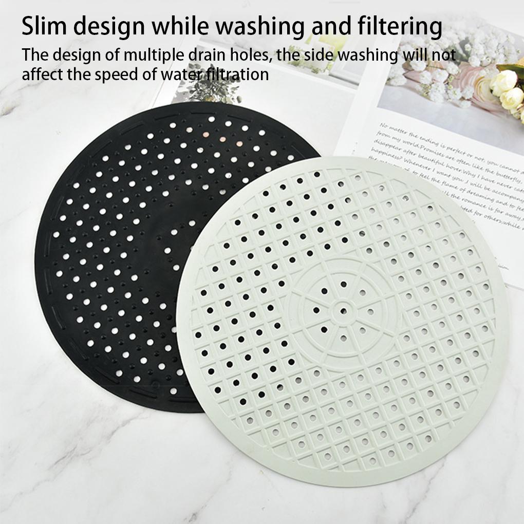 Kitchen Rubber Sink Drain Mat Heat Resistant Home Table Dish Protector Tableware Food Residue Drainer Hollow Pad Supplies