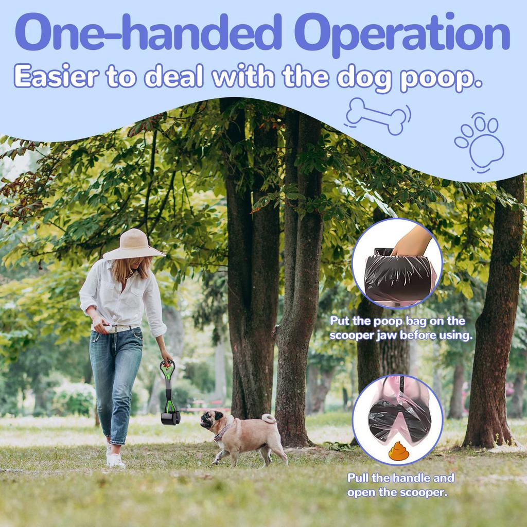 Suport de toaletă pliabil cu mâner lung pentru animale de companie, clemă pentru fecale pentru câini, lopată pentru excremente, suport mare pentru toaletă pentru câini