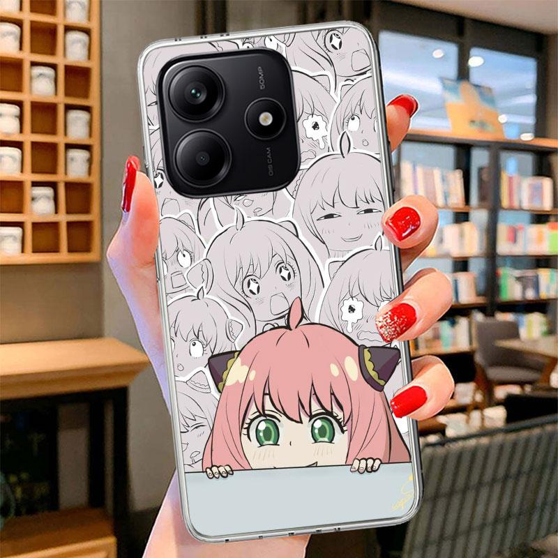 S-Spy Family Anya Phone Case For Xiaomi Redmi Note 15 14 13 12 11 10 Pro Plus 14S 12S 11S 11T 11E 10S Soft Fundas Shell Redmi No