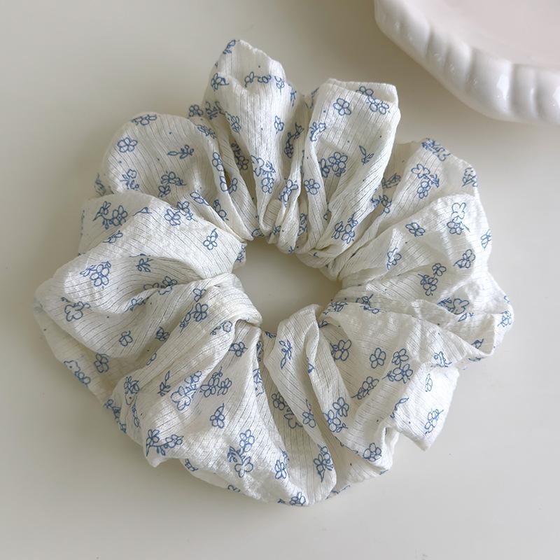 Volán vysoké elastické gumičky do vlasů Dívčí Francouzské Vintage Elegantní gumičky Stuha Sponky do vlasů Ženy Dívky Roztomilé doplňky pro úpravu vlasů