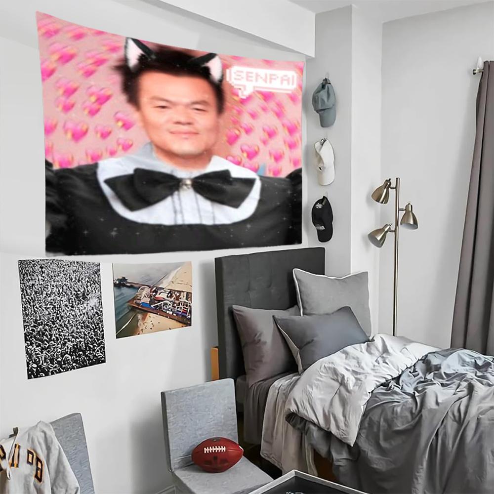 1pc of Jyp Pink Humorous Tapestry Suitable for College Dorms Bedrooms Living Rooms Home Aesthetic Art Decoration