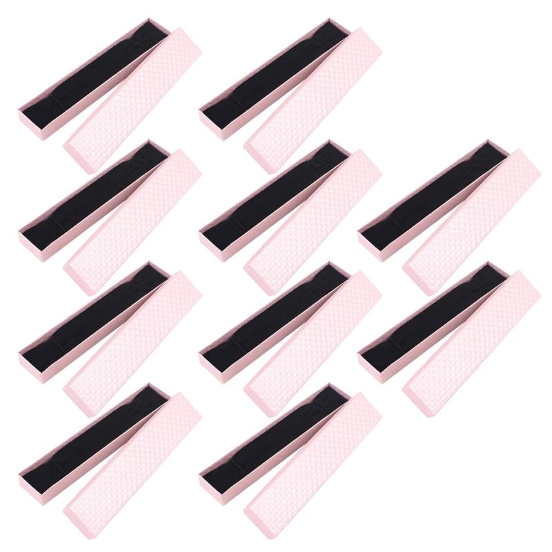 Pack of 10 Innovative Necklace Storage Box Functional Jewelry Packaging Case for Birthdays Anniversaries Gifts