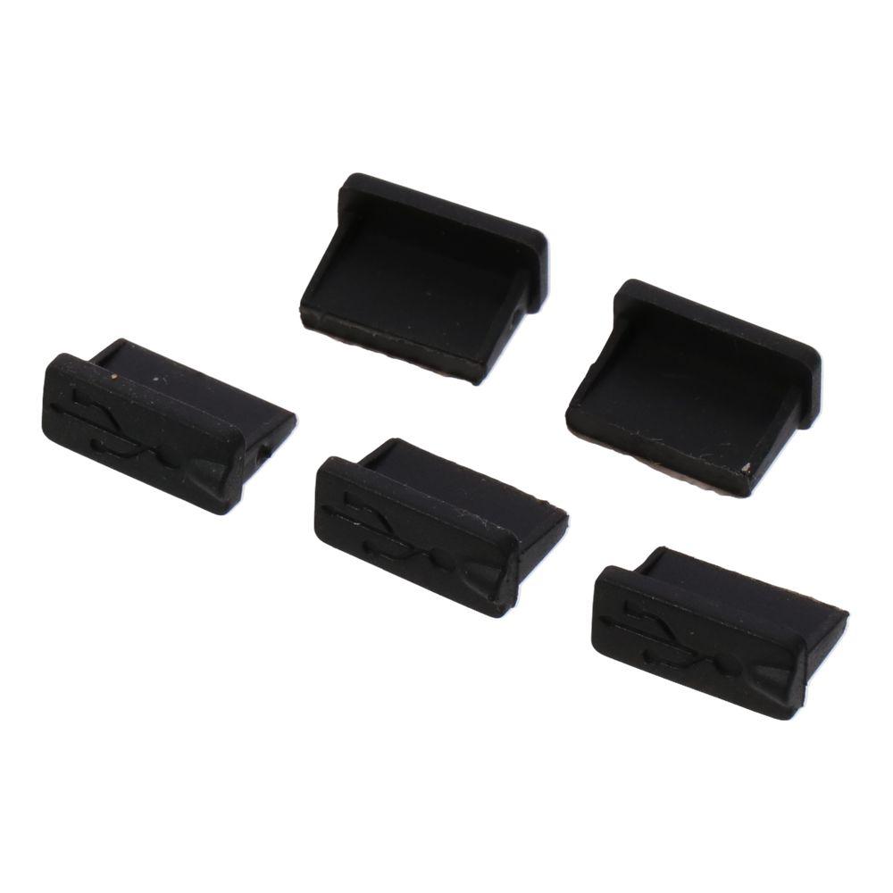 20 Pcs Black USB A Type Female Plugs Stopper Rubber USB Port Plugs Dust Cover