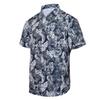 SUNDAY ROSE Aloha Short Sleeve Stretch Hawaiian Beach Size Navy A Men's Shirt, Shirt, Shirt, Summer, M, Pattern,