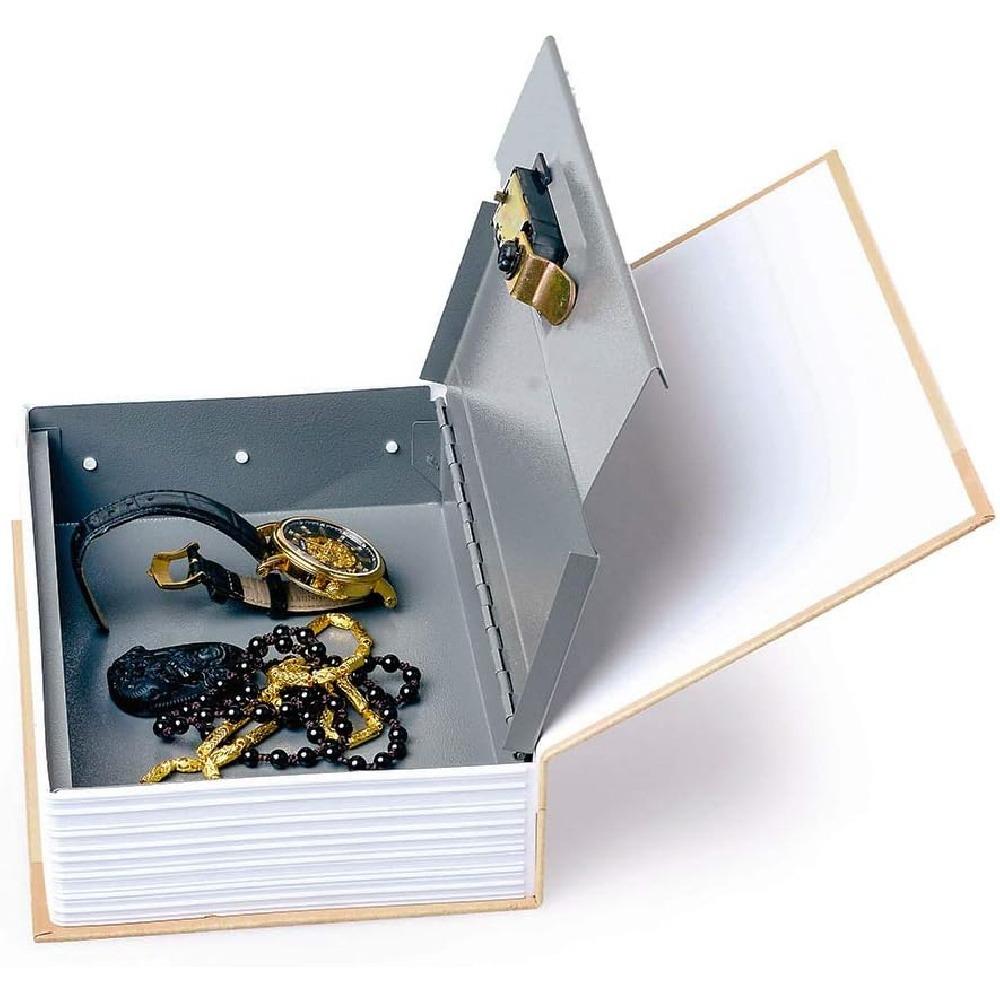 Retro Roos Code Ontwerp IJzeren Verdeelde Boekdoos Kluis met Combinatieslot, Verborgen Opbergdoos voor Kostbaarheden, Geheime Kluis in Woordenboekstijl