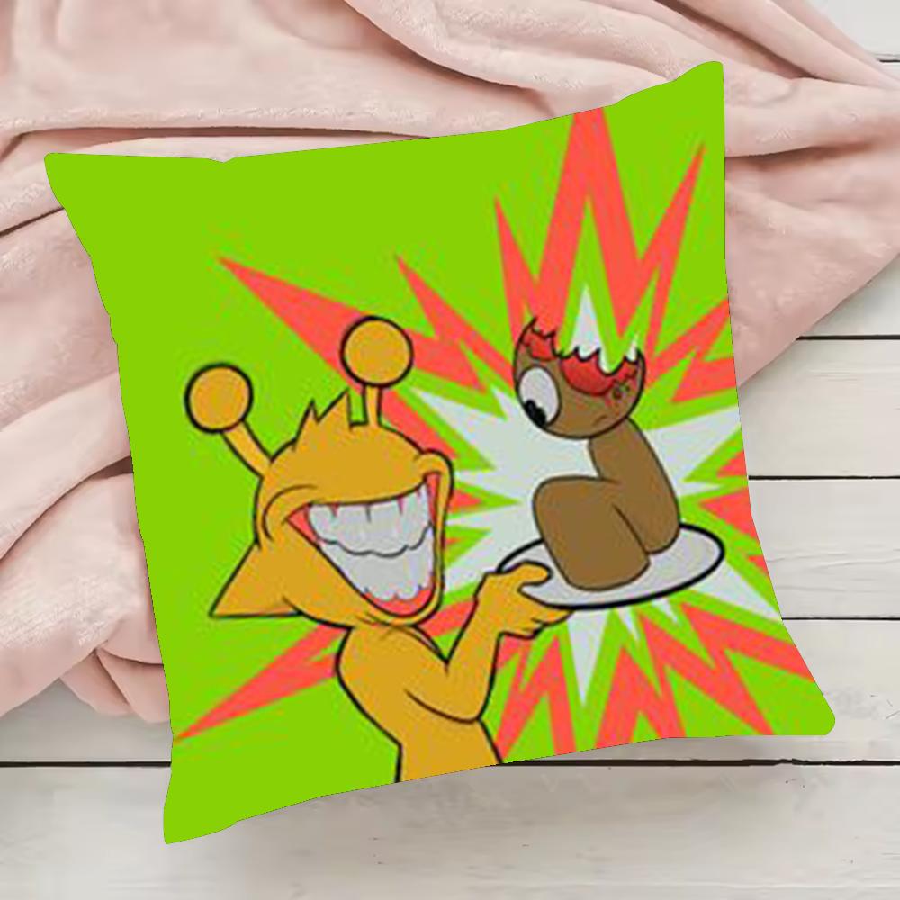 Boykisser Silly Cat Cute Pillow Case Pillowcase Anti-dustmite Pillow Invisible zipper silky short plush Sofa cushion cover