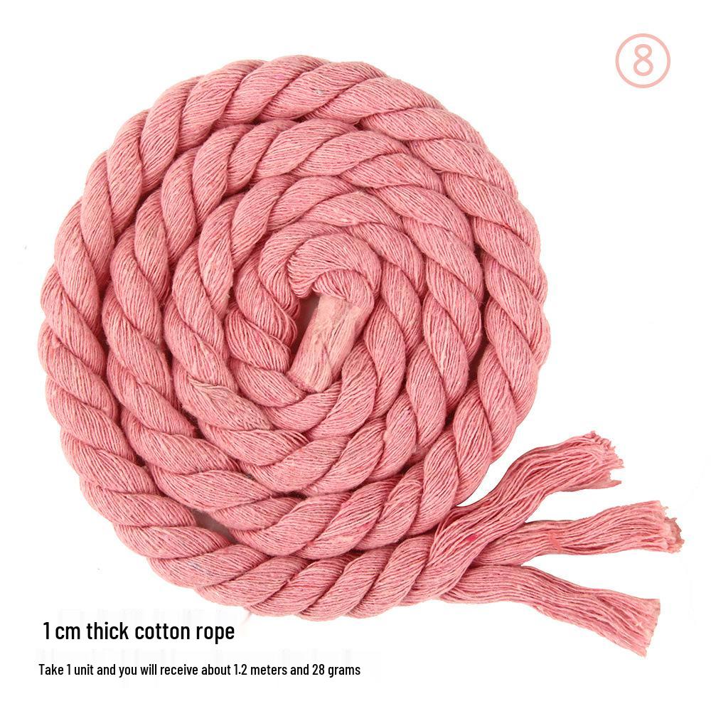 10mm Colored Cotton Rope - 1cm Thick Braided Rope for DIY Crafts, Weaving, Curtain Bundling, and More