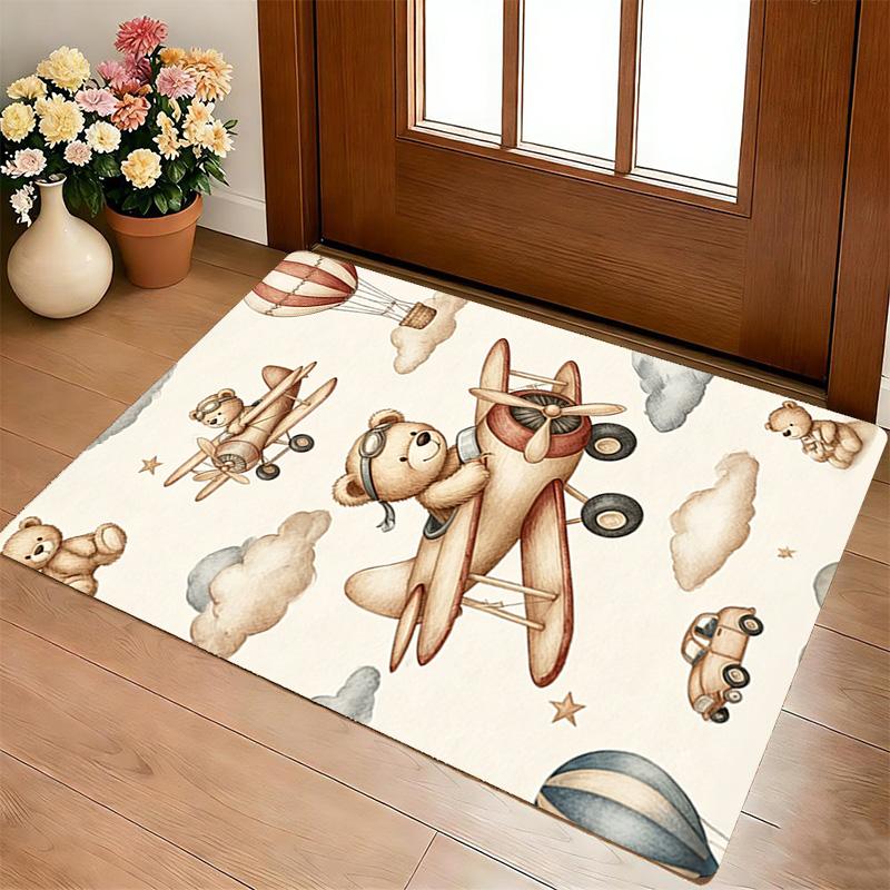 Bear Flight Living Room Nonslip Area Rug Soft Carpet For Bedroom Game Playroom Sofa Office Home Decor Doormat Christmas Gift C92629