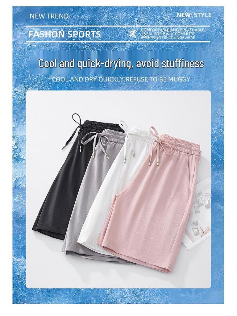 GAGN Quick-Dry High-Waist Sports Shorts 2026 - Plus Size, Slimming, Versatile, Five-Point Length for Chubby Women