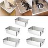 Edelstahl Katzentoilette Hohe Ränder Katzenstreuschale Katzenreinigungsschale mit Griff Katzenklo Dampftischschale Haustierstreuschale