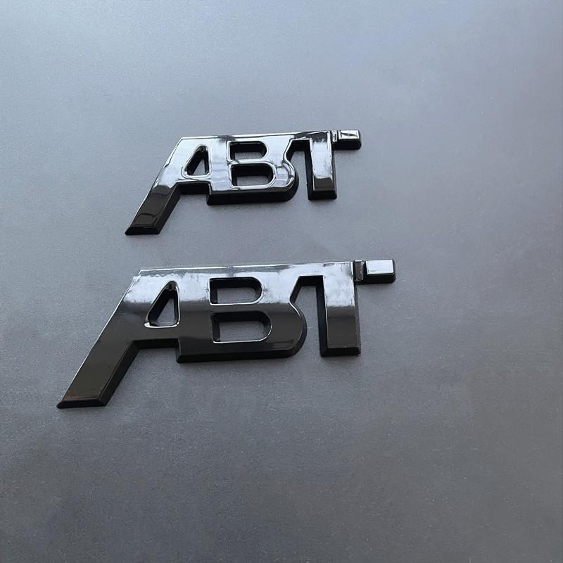 For Audi RS3 3D Metal ABT Logo Letters Car Emblem Badge For Audi A5 A7 A1 SQ5 TT RS6 RS3 Q7 Q5 Q8 A3 VW Golf 7 ABT Sticker Accessories