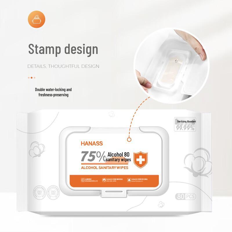 HANASS 75% Alcohol Disinfectant Wipes