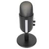 Microphone USB à réduction de bruit Lumière RVB Microphone à condensateur d'ordinateur avec traitement de réverbération pour OS X pour
