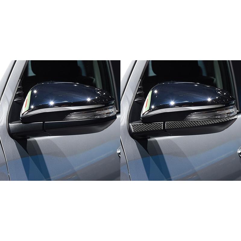 Carbon Fiber Stickers For Toyota Hilux 2015- Exterior Accessories Car Rearview Mirror Decoration Anti-Collision Protective