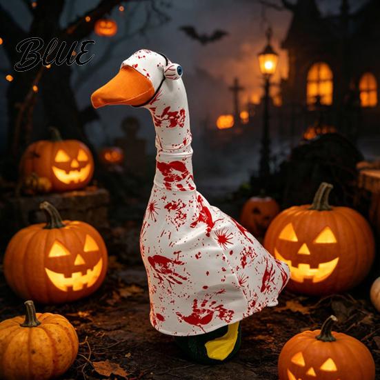 Blood Goose Clothes Porch Clothes Halloween Costume Set Scary Decorative Cute Outdoor Decor Outfit for Garden Yard Balcony Courtyard Spooky