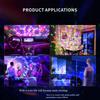 RGB Sound Activated LED Disco Ball Light with Remote Control Rotating DJ Stage Lamp for Home Car Party Club Christmas Decoration