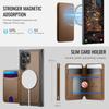 For Samsung Galaxy S26 Ultra Magnetic Case JEEHOOD J10 Leather Back Phone Cover with Detachable Card Holder Kickstand