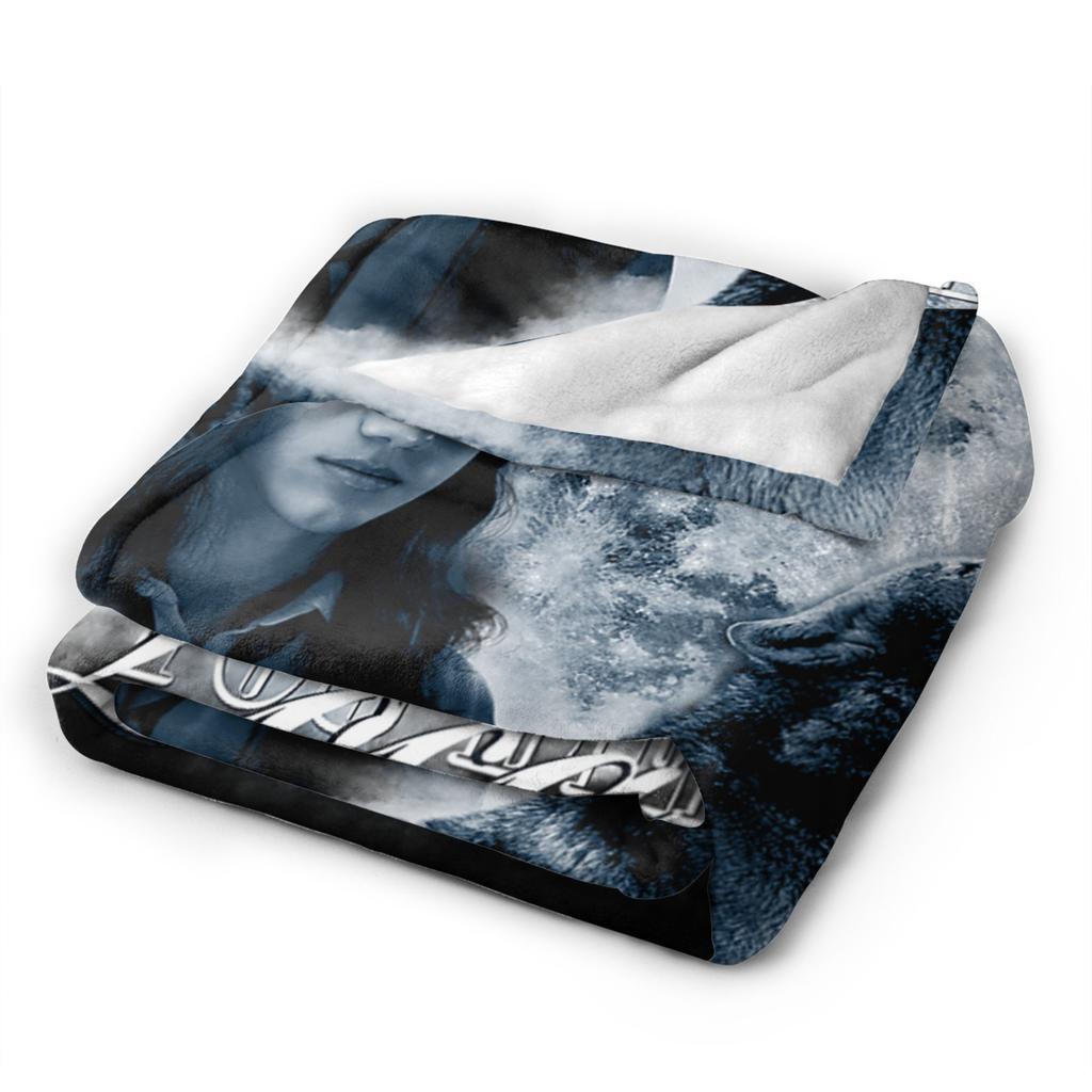 Twilight Saga Jacob Wolf Moon Loca Velvet Throw Fashion Blankets Retro Movie for Home Knitted Fashion Blanket Car Lightweight Portable Quilt