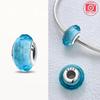 Brand New Copper Metal Colored Shiny Murano Glass Bead Components Round Charm Bead Components Compatible With Authentic Original Bracelet High