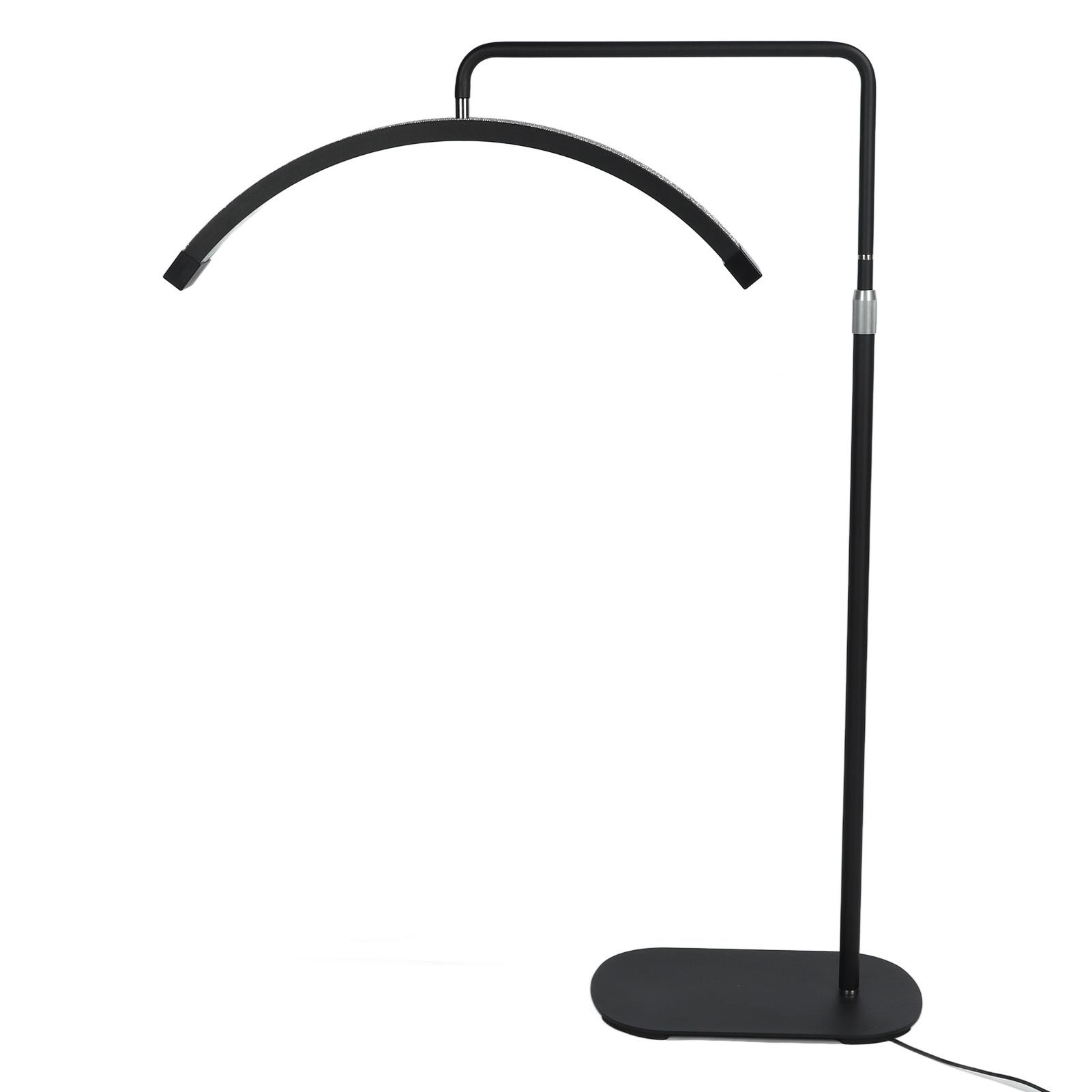 

24-дюймовый светодиодный напольный светильник для ресниц в виде полумесяца для красоты, ухода за кожей, ресниц, бровей, съемки контента EU Plug