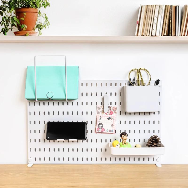 Desktop Pegboard Organizer – Standable/Adhesive No-Drill Storage Dividers for Desk Accessories