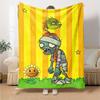 Plants Vs. Zombies Blanket Durable Comfort Great for Bedding Chair Sofa All-Season Use Digital Print Birthday Christmas Gift Blanket