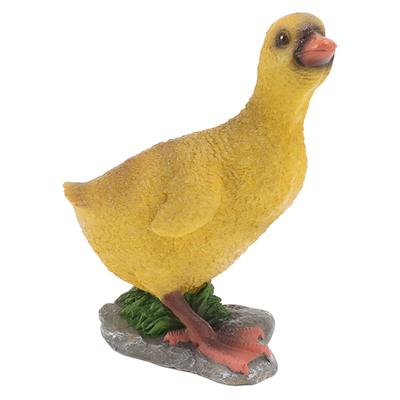 Garden Duck Statue Outdoor Yard Resin Cute Animal Lawn Figurine Patio Ornament Sculpture Art Gray