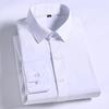 6XL 7XL Men's Classic Long Sleeve Formal Shirt Solid Color Business Office Fashion Black Blue White Dress Shirts Casual Work Top