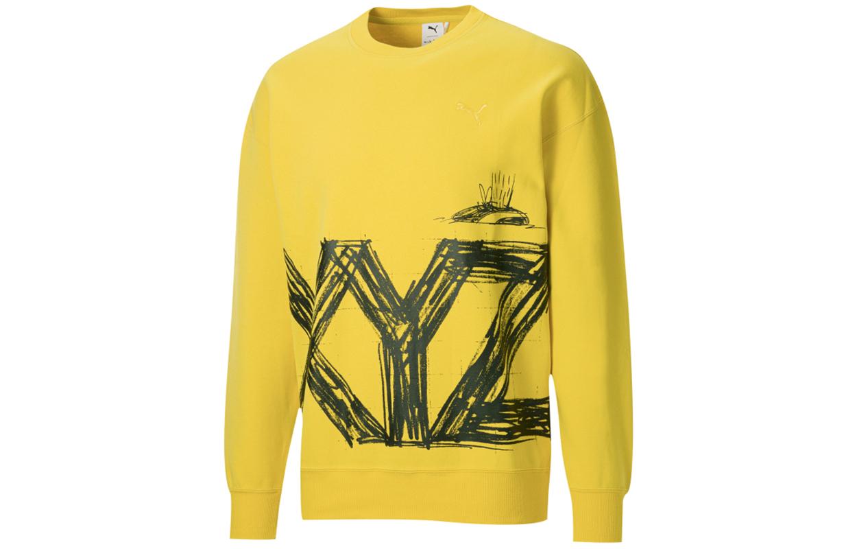Puma X Michael Lau Crossover Casual Sports Round Neck Yellow 530358-79 L