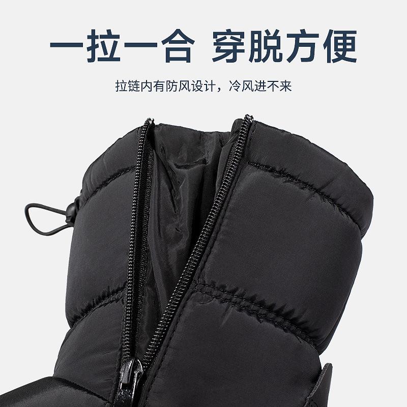 2025 Winter New Children's Mid-Tube Thickened Snow Boots Northeast Anti-Slip Warm Boy Casual Crampon Cotton Shoes Fashionable