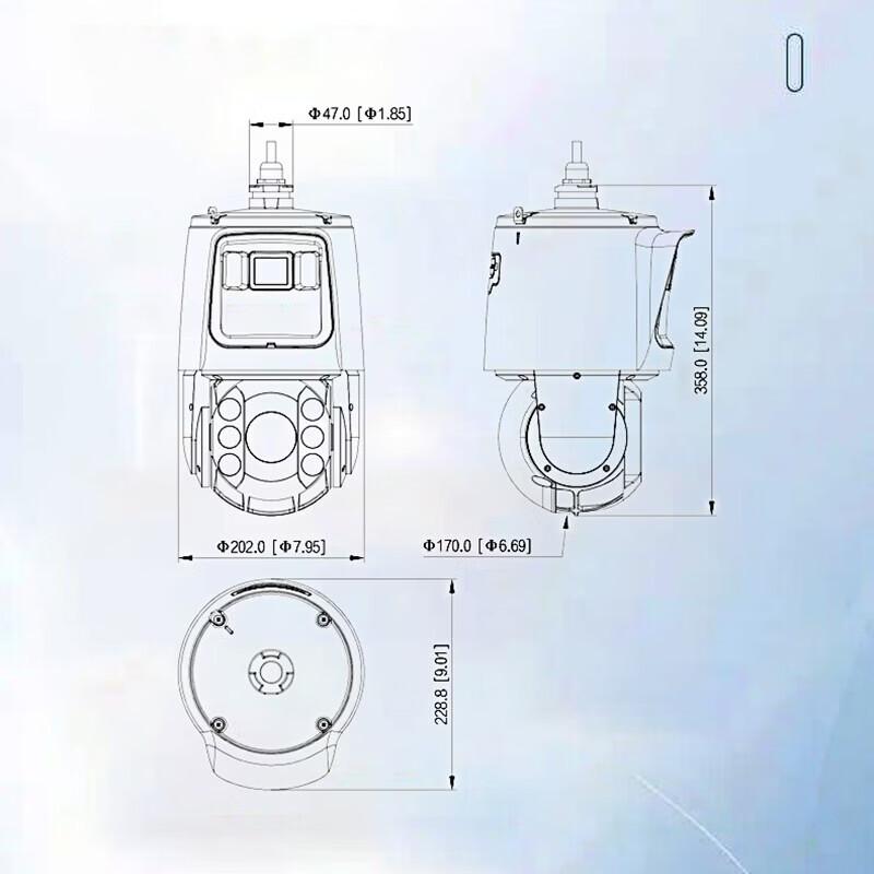 Dahua 4MP Dual-Lens Panoramic PTZ Dome Camera CN plug (adapter included)