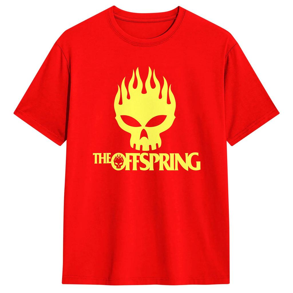 Herren The Offspring Band T-Shirt Baumwolle Kleidung Mode Kurzarm Rundhals T-Shirts Geschenkidee T-Shirt