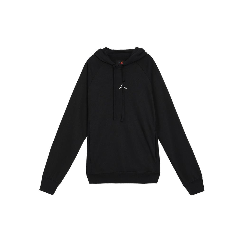 Jordan Solid Color Hoodie With Logo Print Long Sleeve Sweatshirt Men Tops Black DQ7328-010