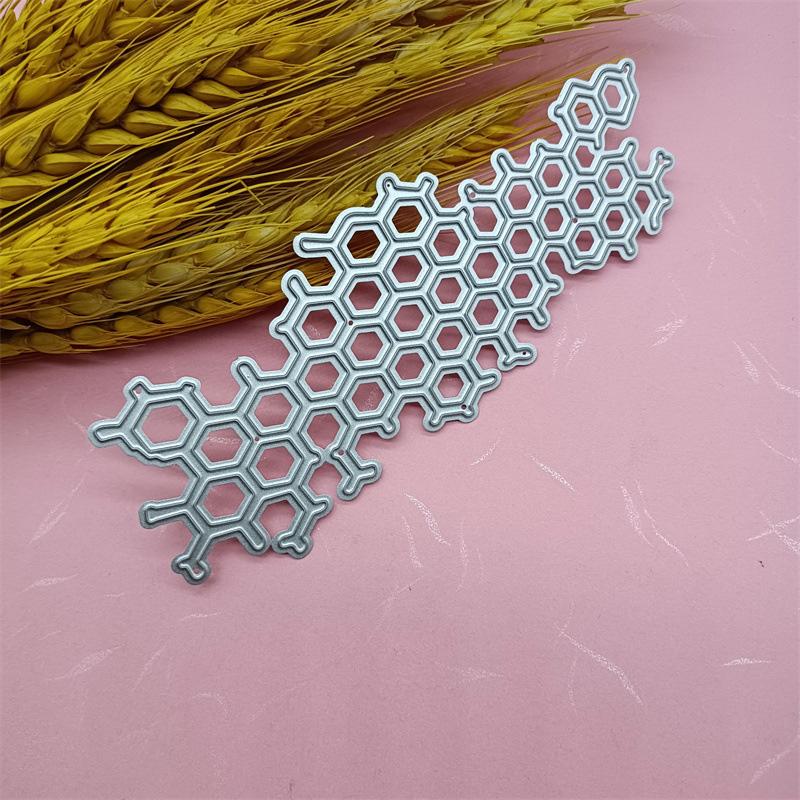 

Нерегулярный сотовый сетчатый фон Металлические штампы Точки Рамка Трафареты Высечка для скрапбукинга Тиснение