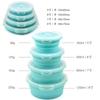 4pc Round Silicone Folding Lunch Box Set Microwave Folding Bowl Portable Folding Food Container Box Salad Snack Bowl with Lid